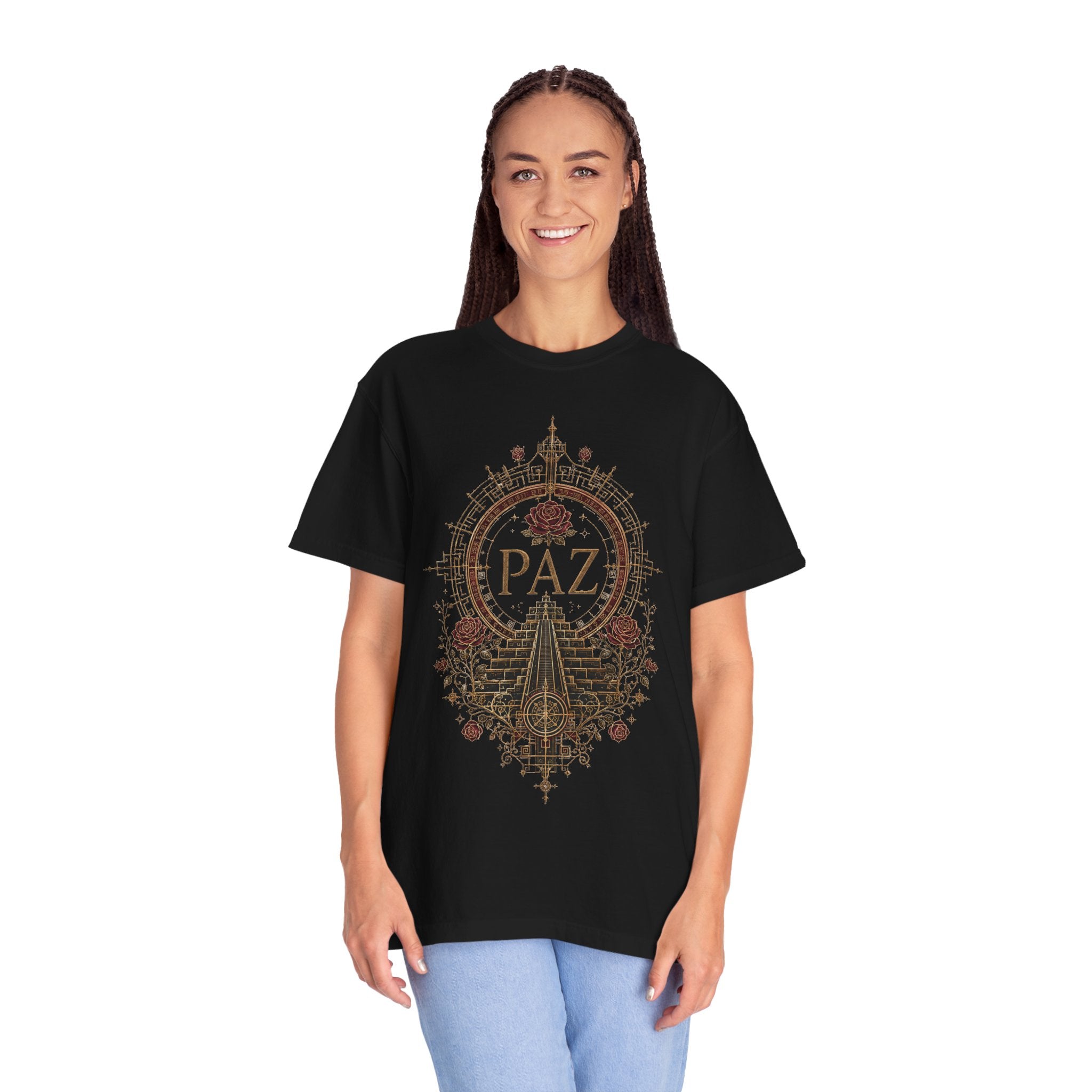 PAZ Burgundy Crest Garment-Dyed Tee