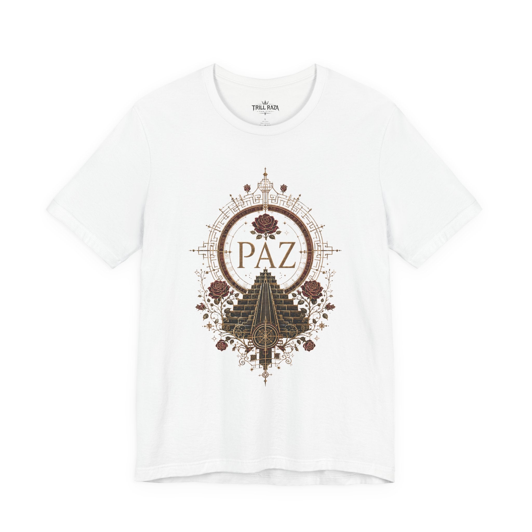PAZ Pyramid Floral Tee - Peaceful Vintage Pyramid Graphic T-Shirt