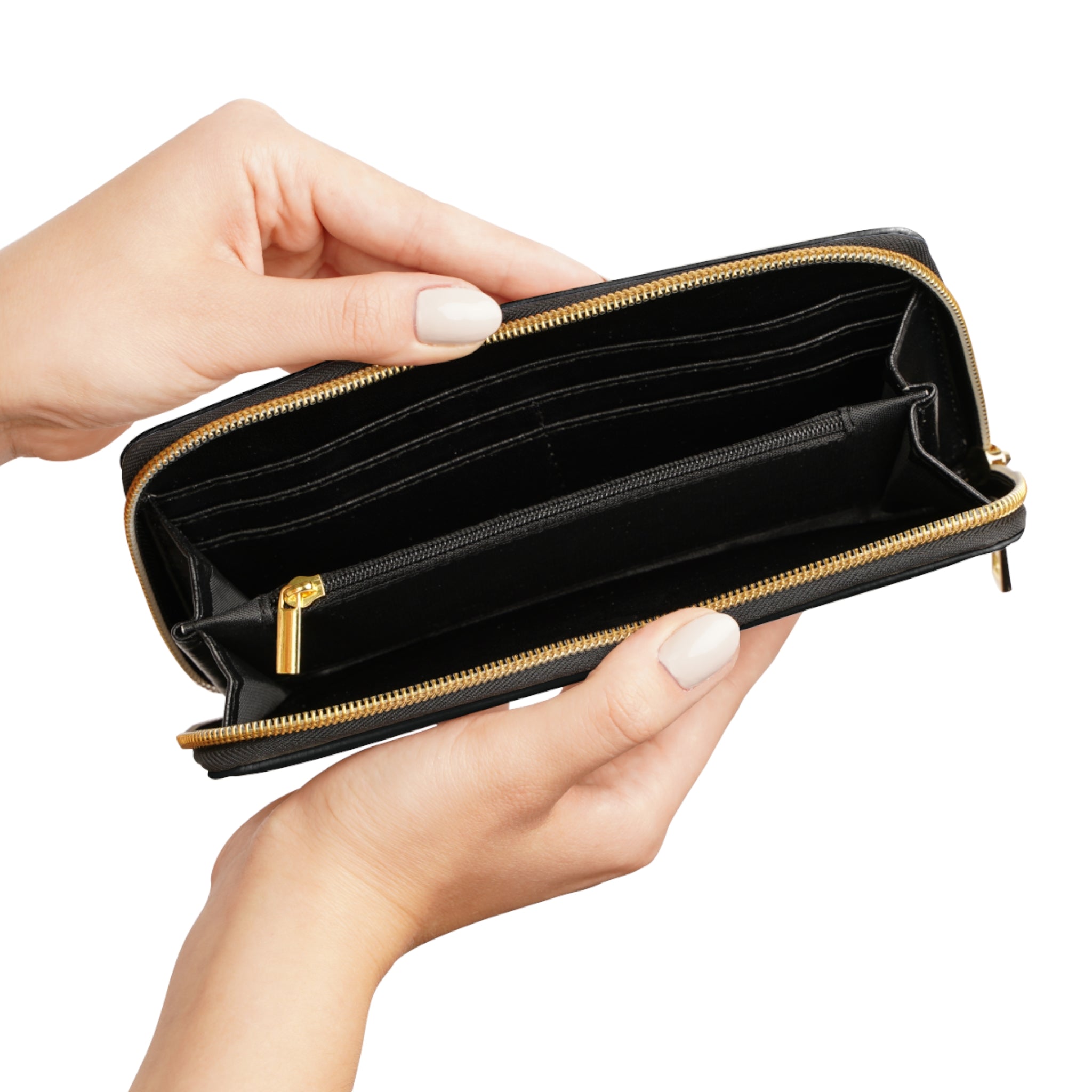 Raza Zip Wallet - Vintage Emblem Leatherette Zipper Wallet