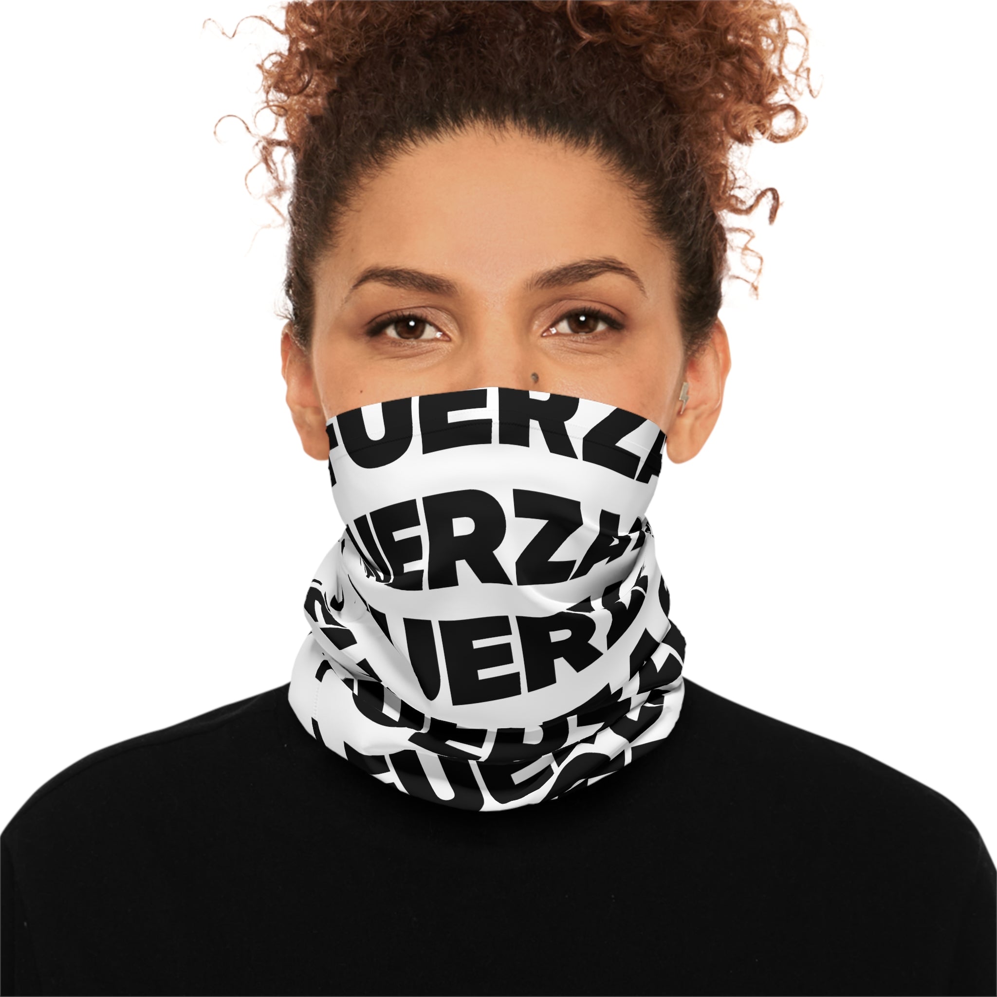 Fuerza Lightweight Neck Gaiter - Spanish 'Strength' Motivational Face Wrap