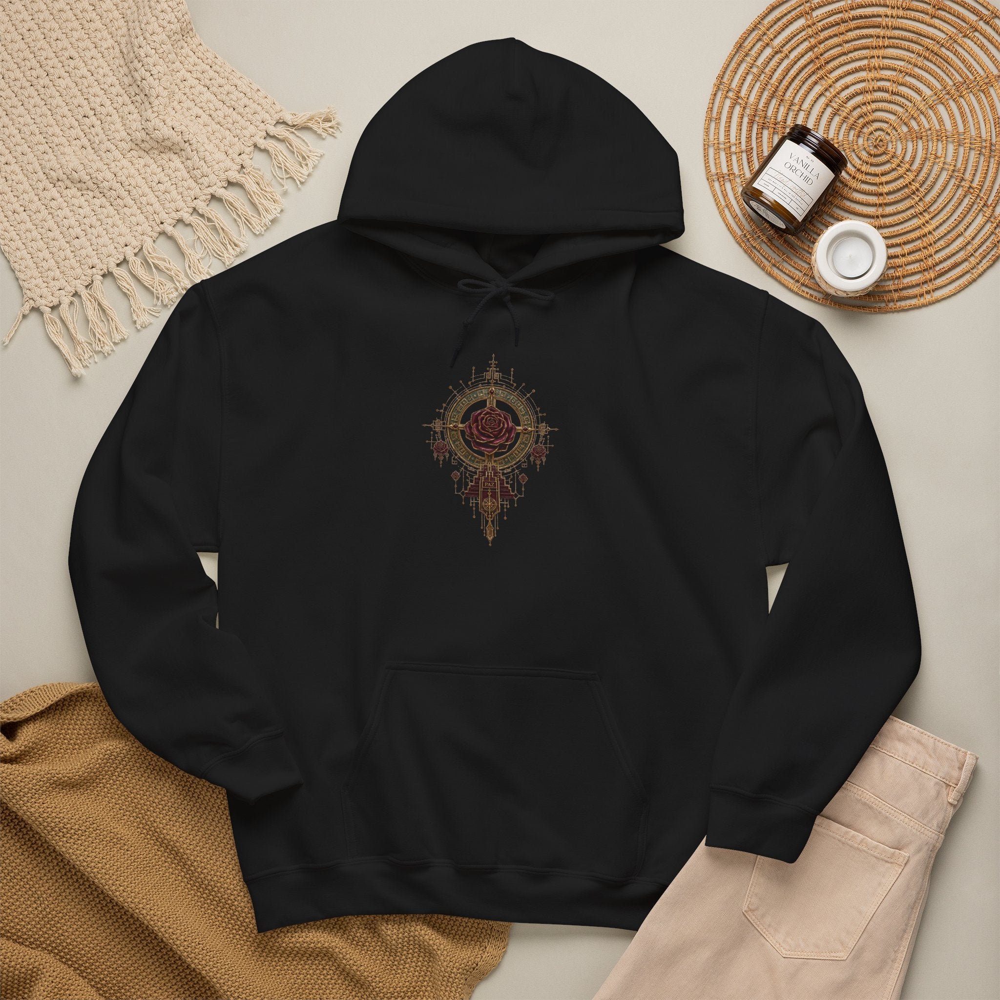 Dreamcatcher Compass Hoodie – Boho Tribal Spiritual Graphic Sweatshirt