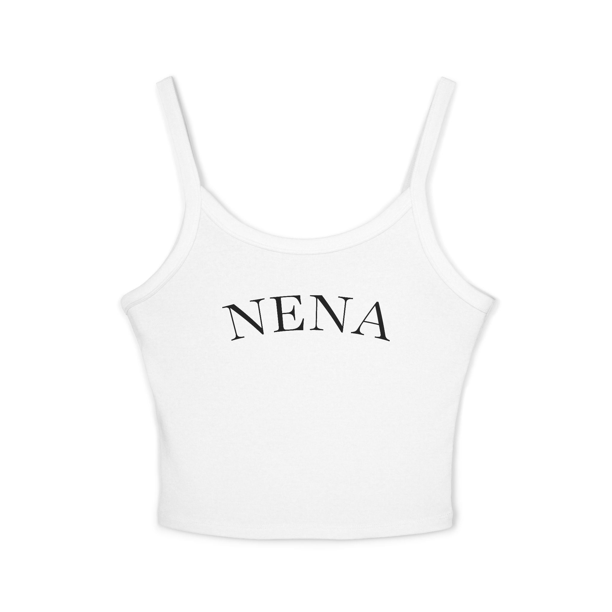 NENA Spaghetti Strap Tank Top – Raza-Inspired Muchachas White Tee Tribute