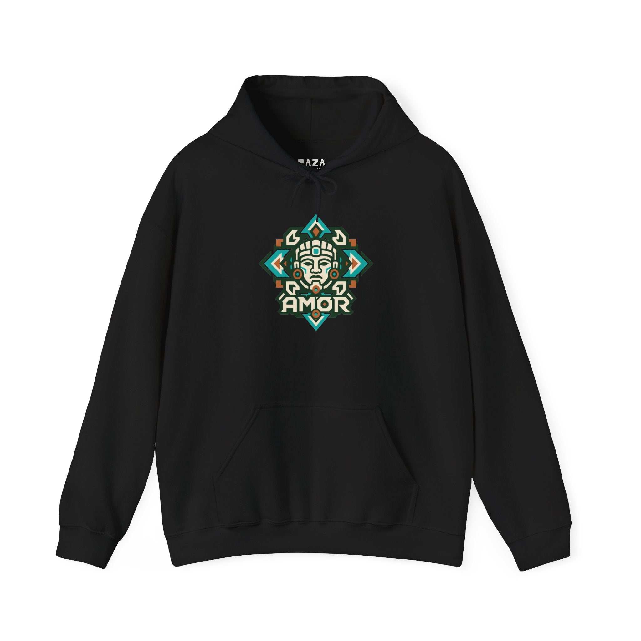 Amor Aztec Hoodie — Tribal Heart Graphic Sweatshirt