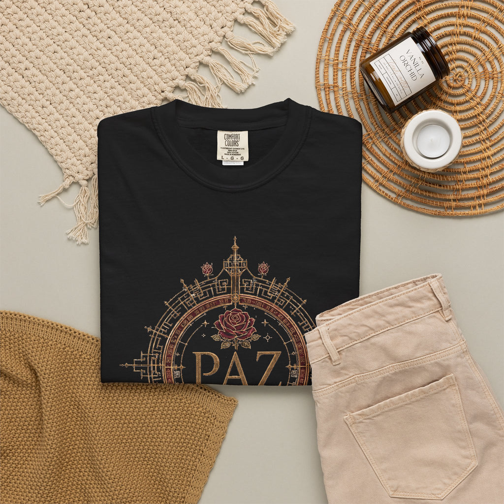 PAZ Burgundy Crest Garment-Dyed Tee