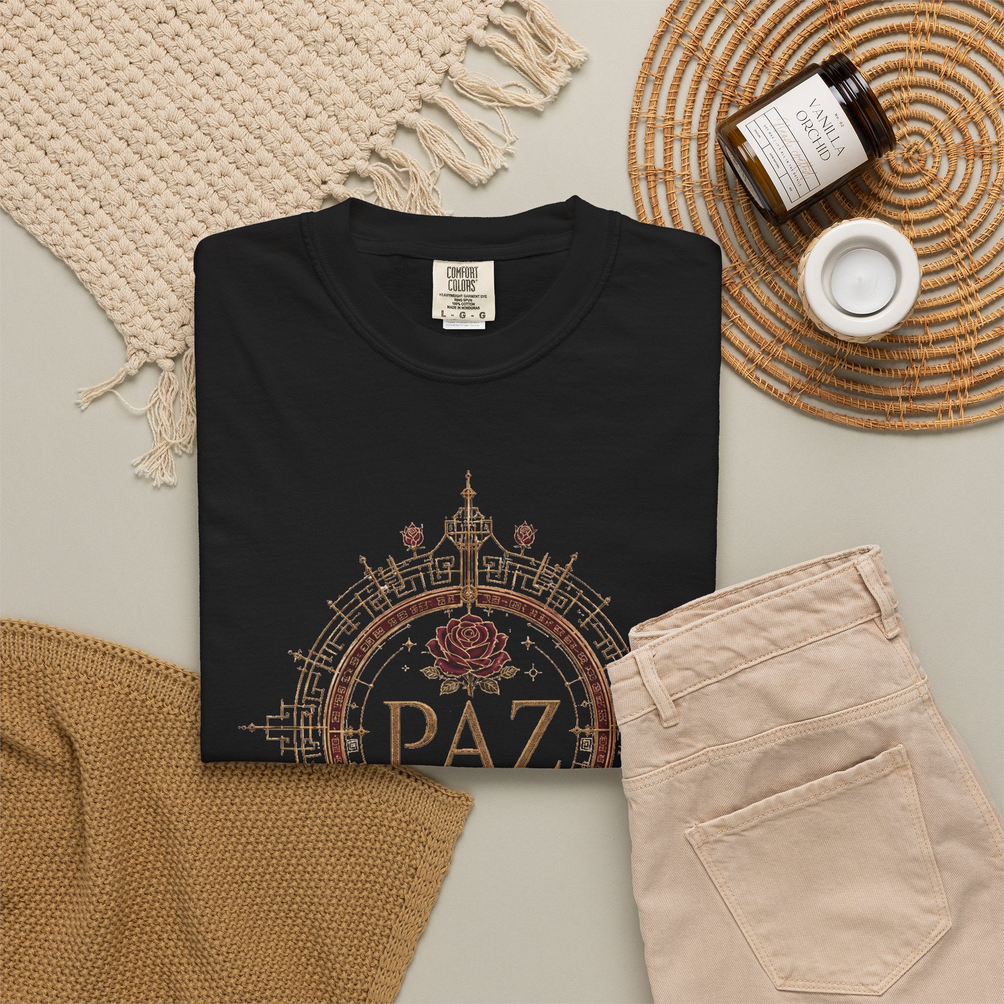 PAZ Burgundy Crest Garment-Dyed Tee